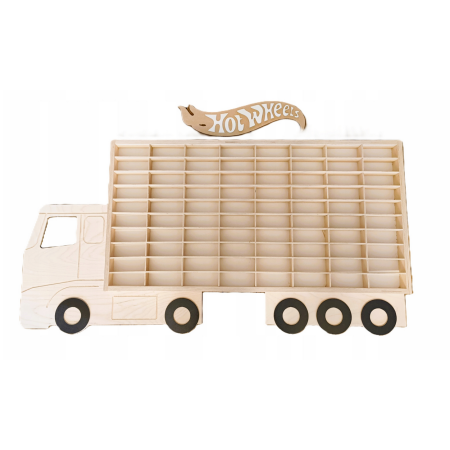 Półka na Samochodziki Autka Resoraki Hot Wheels Scania model złożony
